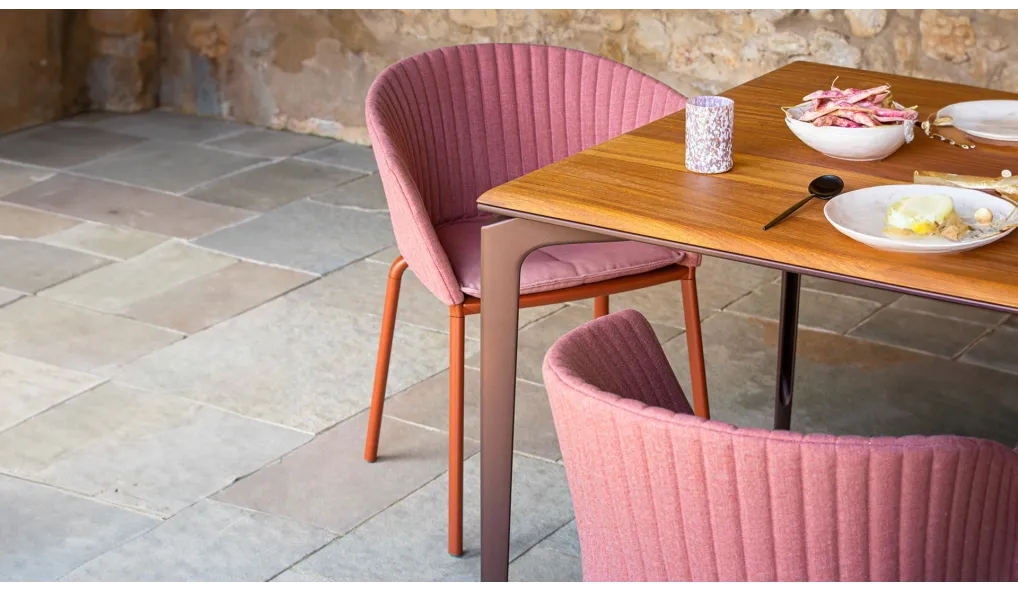 Chaise de jardin Ria avec dossier matelassé Fast - 3
