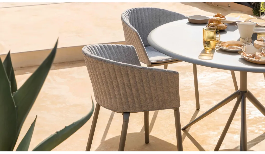 Chaise de jardin Ria avec dossier matelassé Fast - 4
