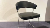 Chaise New York en cuir noir