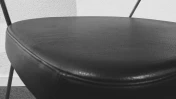 Chaise New York en cuir noir