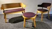 Ensemble fauteuil, tabouret, banc 2pl. Horgenglarus Seley