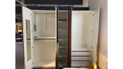 Armoire 5 portes Luna noyer et blanc