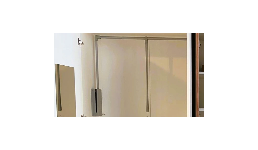Armoire 5 portes Luna noyer et blanc