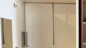 Armoire 5 portes Luna noyer et blanc